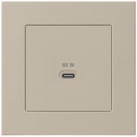 UP-USB-Ladesteckdose Hager kallysto.pro Typ C 65W 3250mA beige