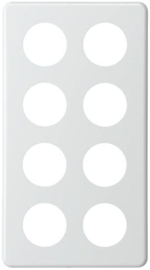 Placca di copertura 4×2 grd.I 8×43 bianco