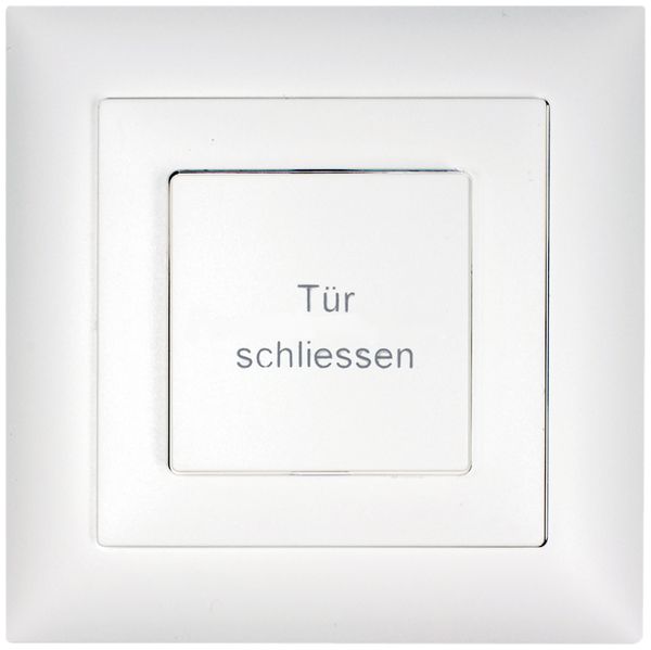 UP-Taster BSW EDIZIOdue, Text <Tür schliessen> IP20, weiss