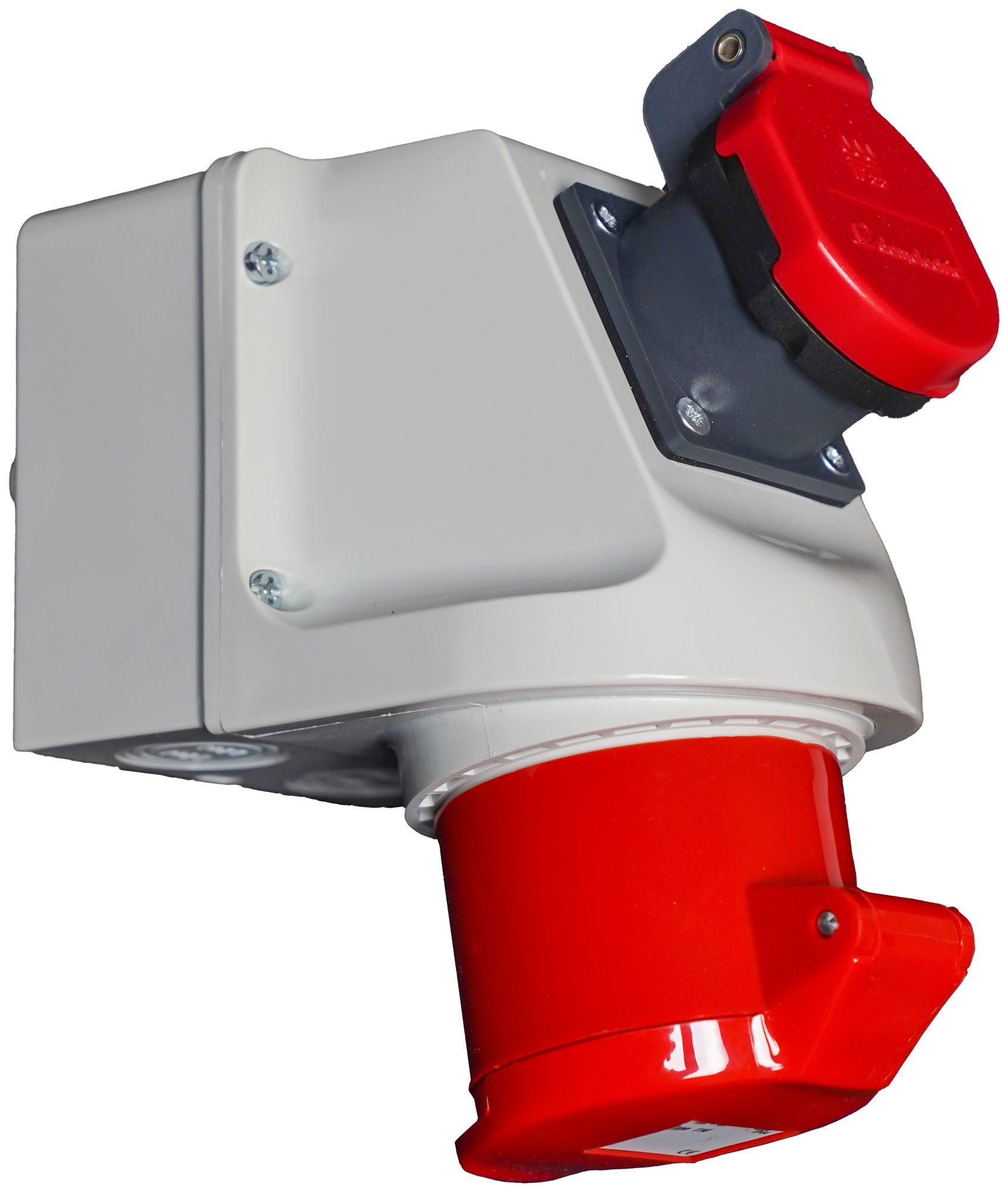 Prise AP CEEtyp 5L 16A 6h mini-combi, type 25, IP44, bornes enfichables