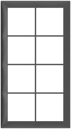Abdeckrahmen SIDUS 2×4/4×2 anthrazit