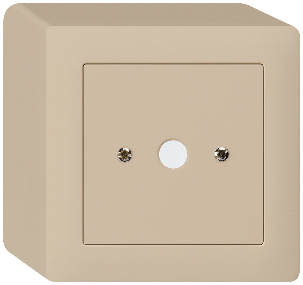 AP-Durchgangsdose kallysto beige Ø9mm ohne Klemmeneinsatz