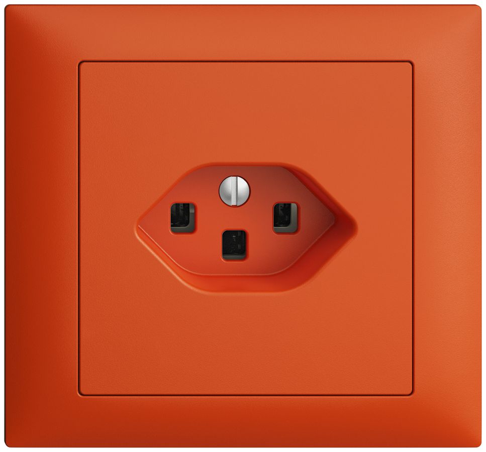 EB-Steckdose EDIZIOdue T23 16A orange, mit Steckklemmen