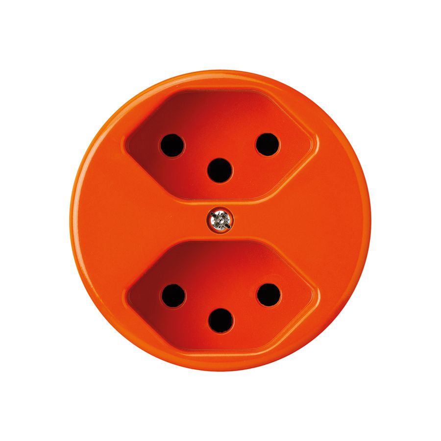 Insert pour prise ENC basico 2×type 13S orange