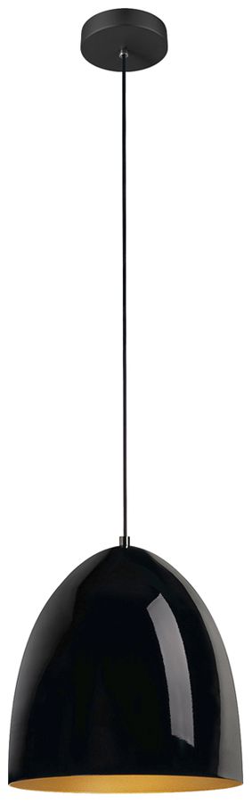 Lampada sospesa SLV PARA CONE 30 E27 1×60W Ø302mm nero/oro