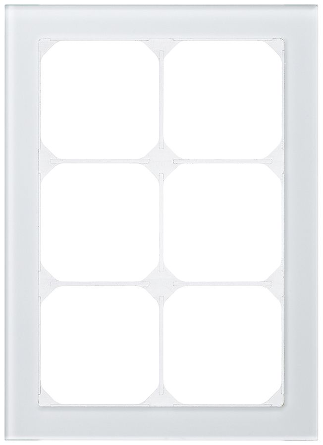 Abdeckrahmen KAL.art 3×2 214×154mm Glas weiss