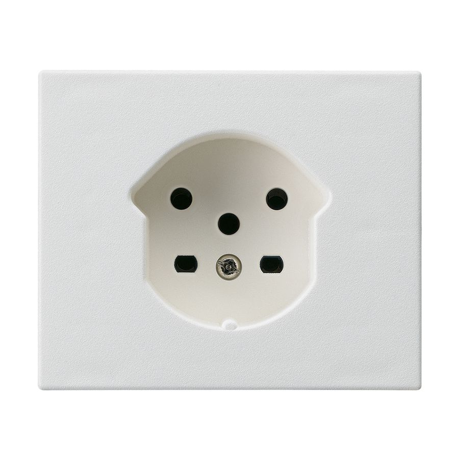 FLF-Steckdose HA Typ 15 mit Steckklemmen mit Rastfeder weiss