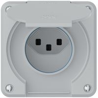 Steckdose robusto 1×Typ 23 IP55 hellgrau