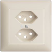 UP-Frontset EDIZIOdue crema 88×88mm 2×T13 mit Linse