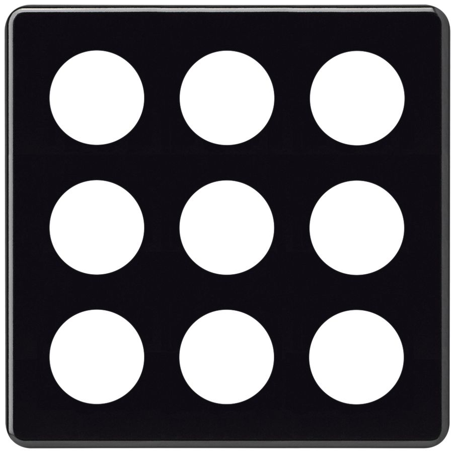 Abdeckplatte basico 3×3 9×43mm schwarz