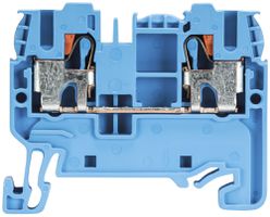 Morsetto passaggio componibile WTP 0.2…2.5mm² 32A 800V 2×inn.1 pi.guida 35mm blc