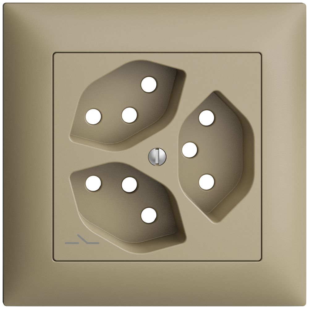 Kit frontale EDIZIOdue sand 88×88mm 3×T13/1