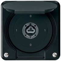 Interruttore a chiave INC robusto IP55 con copertura senza cilindro S0/1P nero