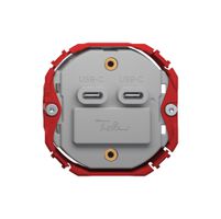 USB-Ladesteckdose Feller SNAPFIX® 230VAC 18W 2×USB Typ C