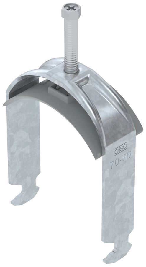 Fixation rapide BET 2056 pied à H mat.synthétique 70…76mm 1×câble acier Zn-ch-im