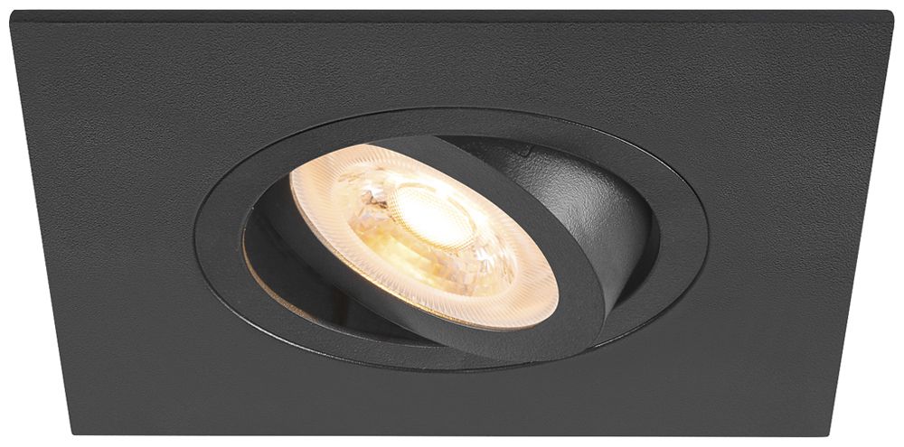 LED-Downlight SLV NEW TRIA 75 XL GU10 1×10W DIM 110×110mm schwarz