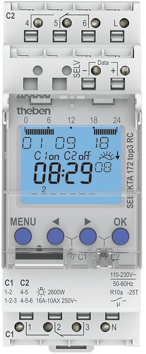 Timer astro AMD digitale Theben SELEKTA 172 top3 RC 2-canale