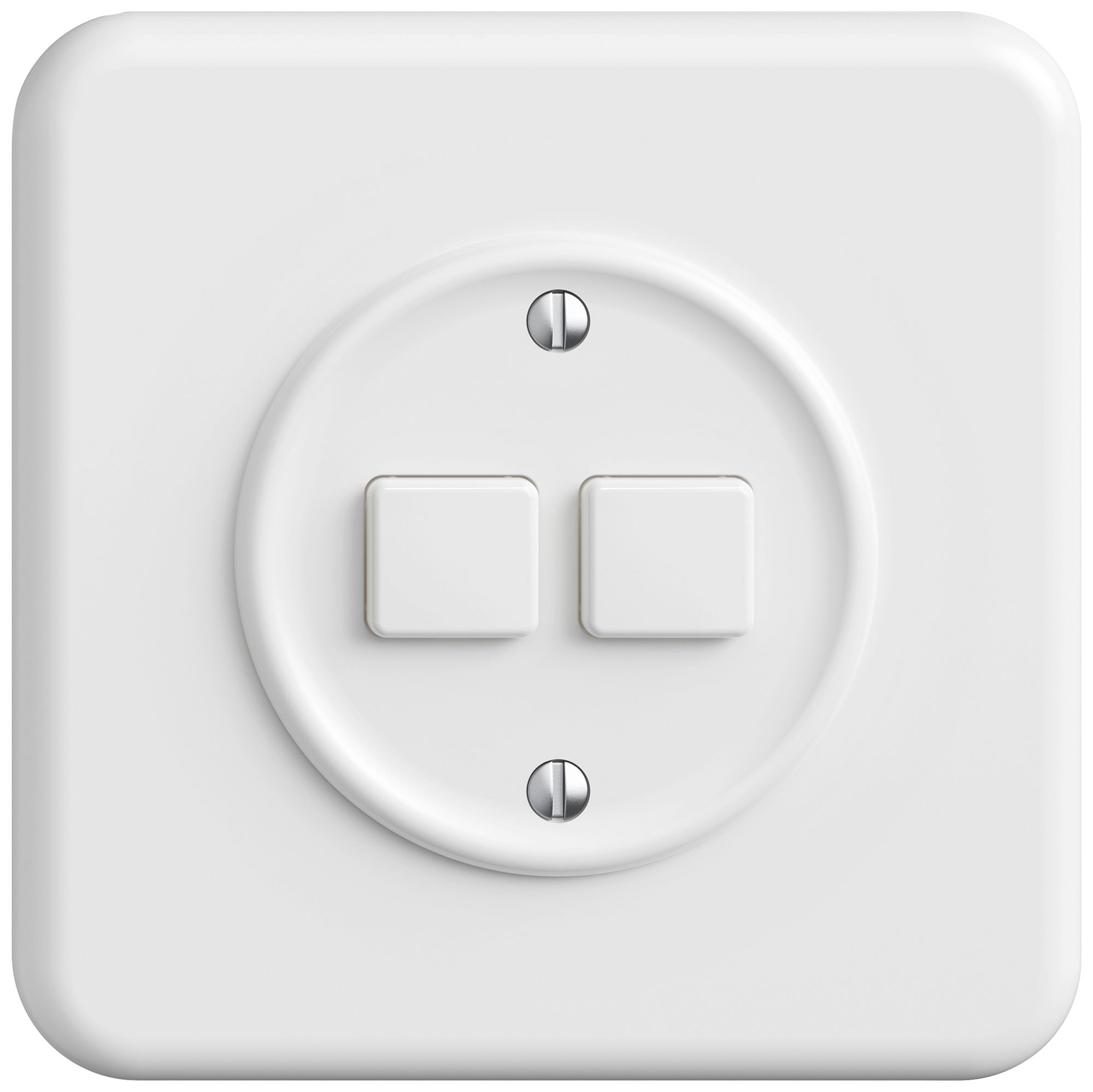 UP-Montageset STANDARDdue Wiser SNAPFIX® f.Druckschalter 2K 2 Tasten ws