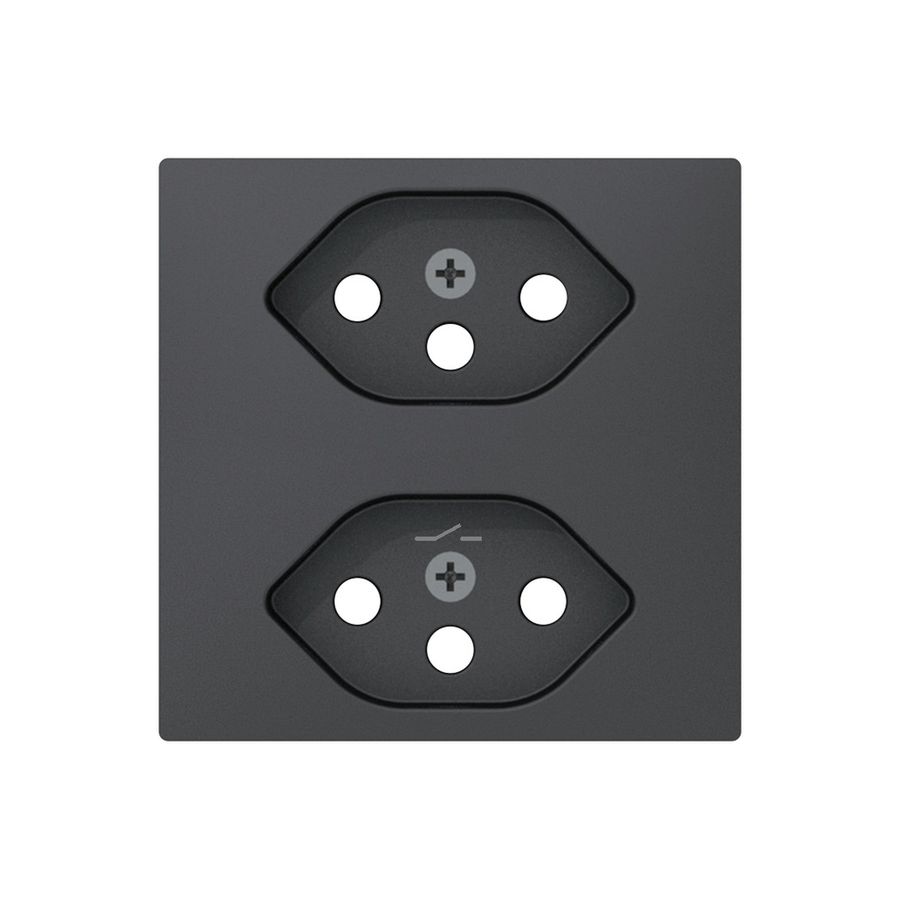 Frontplatte Sidus ZE z. Steckdose 2×T13S anthrazit