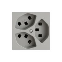 Steckdose EDIZIO.liv SNAPFIX® 3×T23 hgu