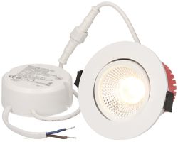 EB-LED-Spot maxLUCE SOLV-IP65 8W 230V DIM 710lm 930 Loch-Ø68mm 38° IP65 weiss