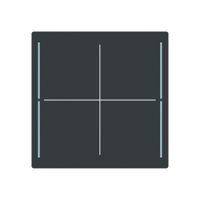 Tasterabdeckung ABB SIDUS touch 4-fach anthrazit