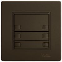 UP-KNX-Taster RGB EDIZIO.liv SNAPFIX® Temperaturfüh.o.LED 6×Taste 1-Tbed.br