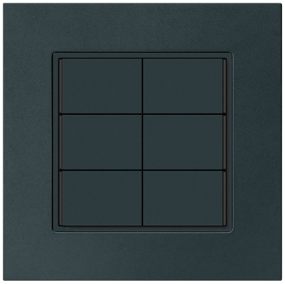 Poussoir KNX ENC KPR 6×touches 6×points actionnables LED noir