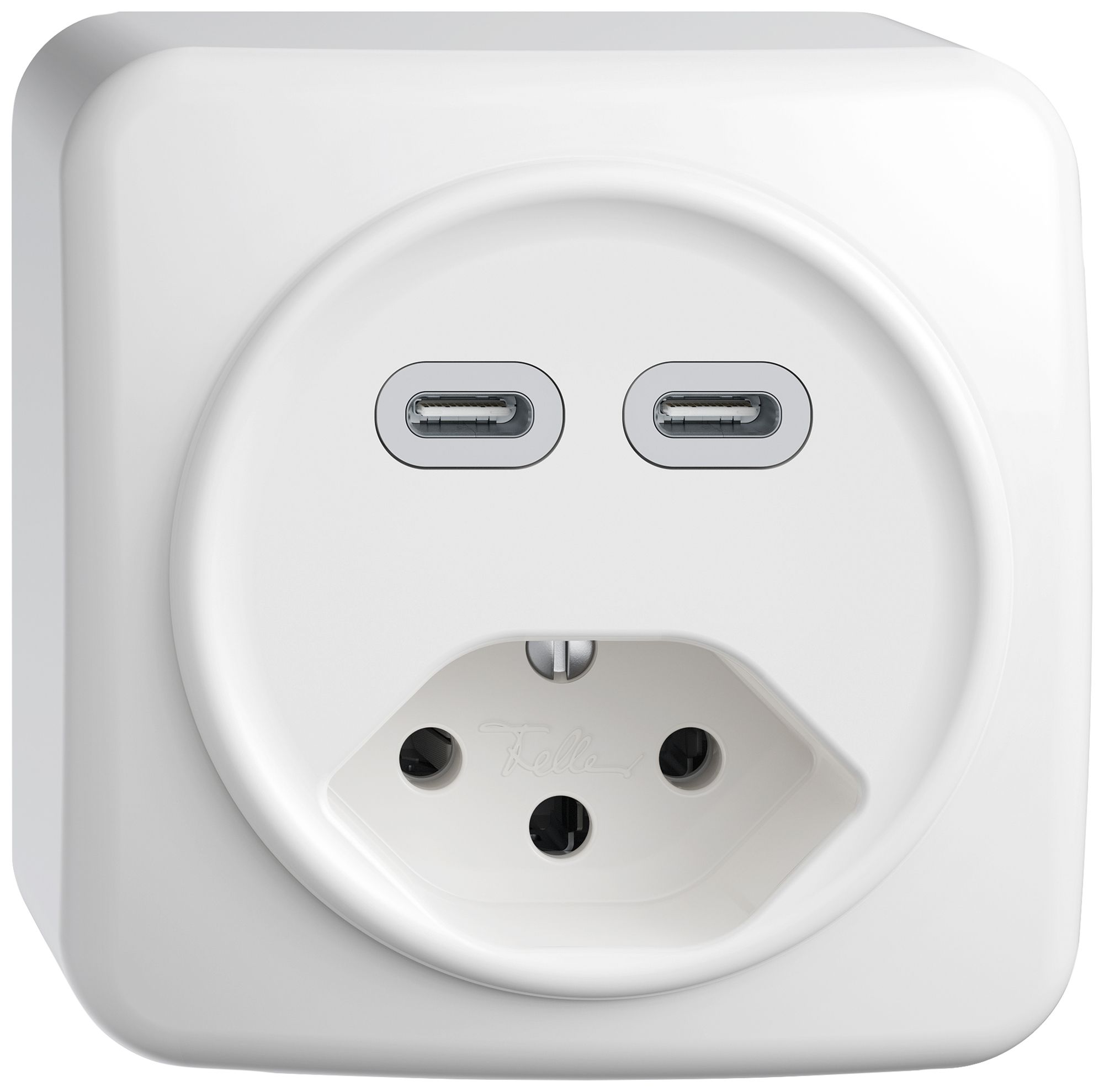 AP-USB-Ladesteckdose STANDARDdue SNAPFIX® USB C+C/T13 3A 230V AC ws