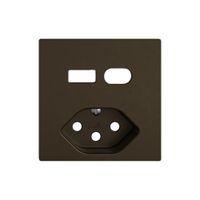 Montageset EDIZIO.liv SNAPFIX® für Kombination USB A+C/Steckdose T13 br