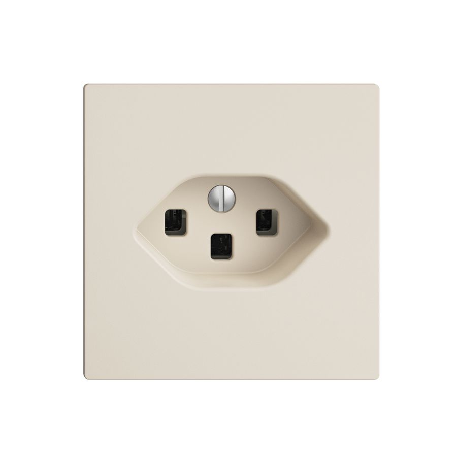 UP-Steckdose EDIZIOdue T23 16A crema, mit Steckklemmen