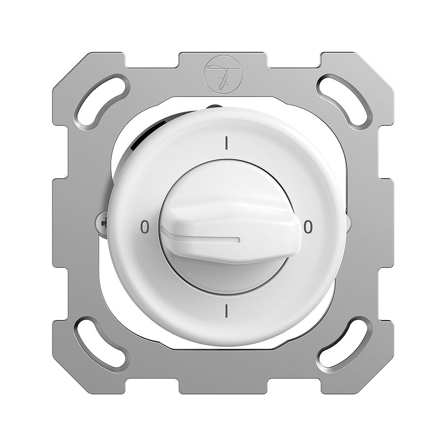 UP-Drehschalter STANDARDdue 0/2L weiss mit Drehgriff