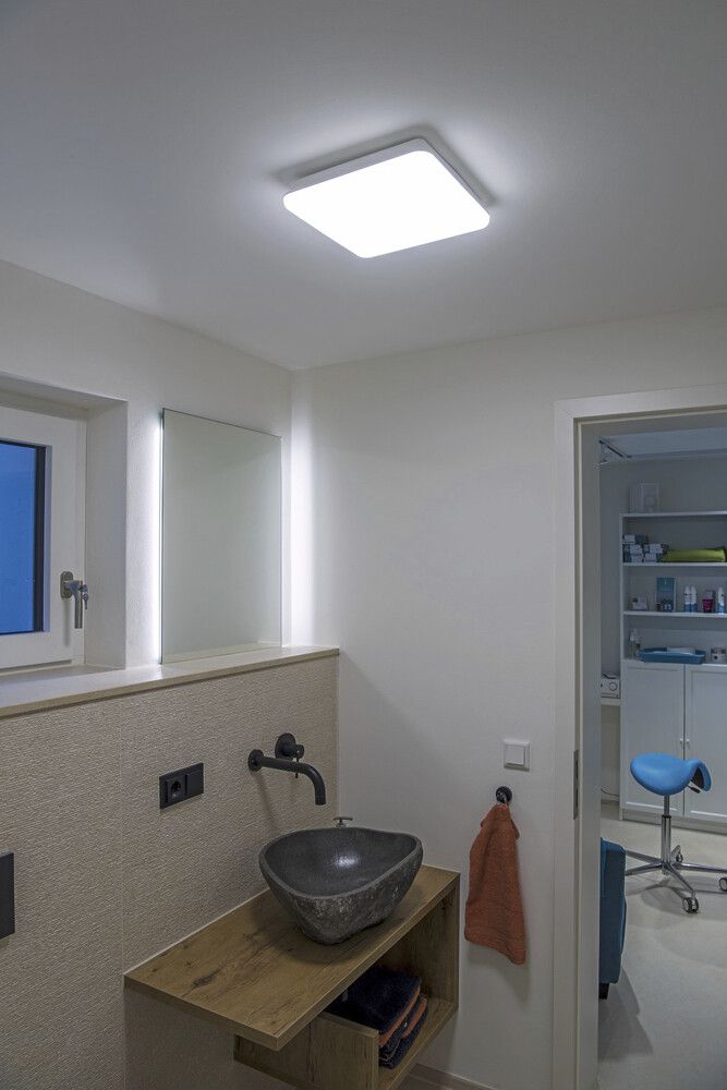 LED-Decken-/Wandleuchte SLV SIMA SQUARE 24W 2200lm 3000K IP44 DIM weiss