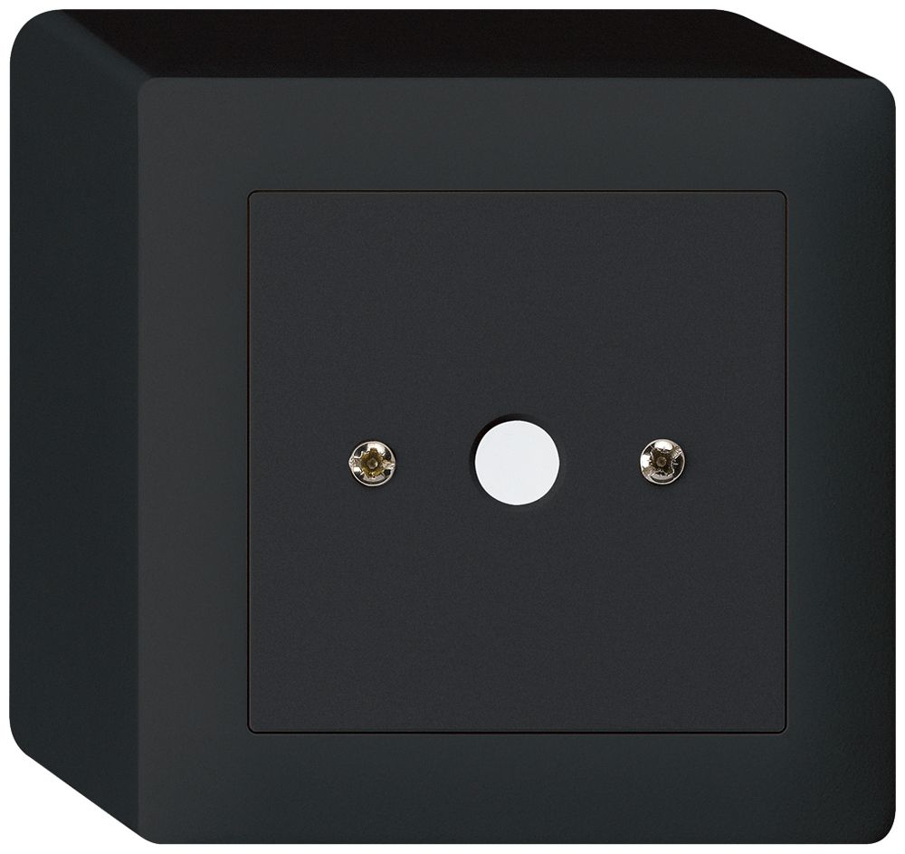 AP-Durchgangsdose kallysto schwarz Ø9mm ohne Klemmeneinsatz