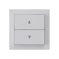 Frontset kallysto 60×60 hellgrau für Storenschalter/taster 2-fach