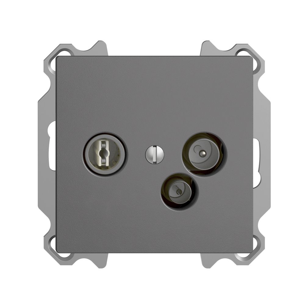 UP-Antennendose TV-R-Daten DD04 5…65MHz EDIZIOdue dunkelgrau