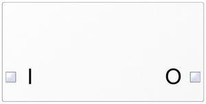 Taste SIDUS 2/4f zu Tastsensor mit Aufdruck I/O, weiss glänzend