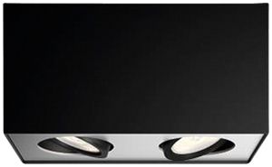 LED-Spot Philips WarmGlow 9W 1000lm 2200…2700K 40° 206×102mm schwarz 2×Spot