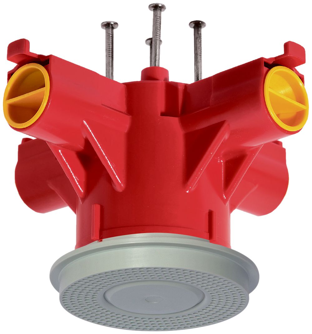 Lampendübel MT Crallo-Star Ø45×85mm mit Montagering 4×M20/M25 rot