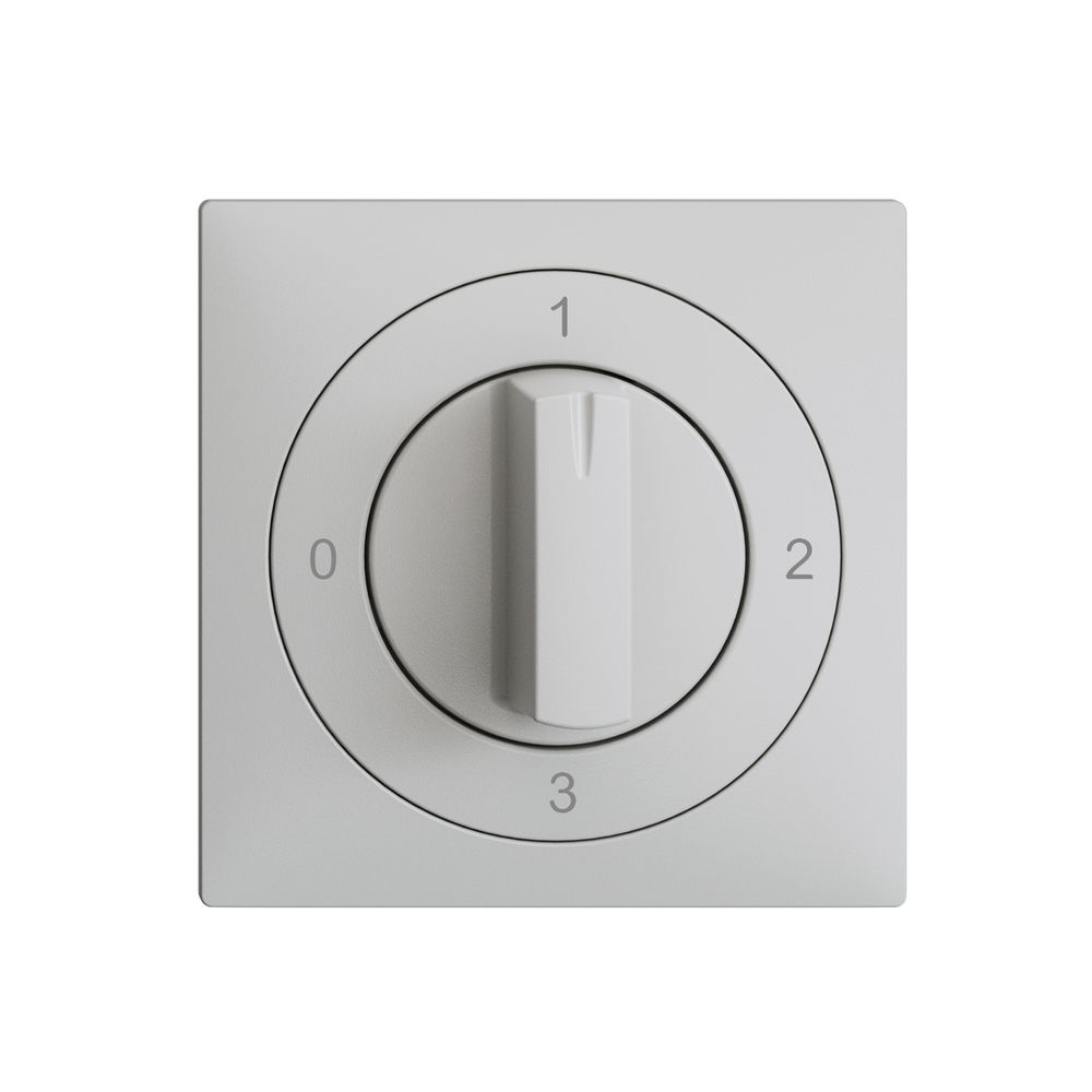 Frontset EDIZIOdue 0-1-2-3 hellgrau 60×60mm für Drehschalter