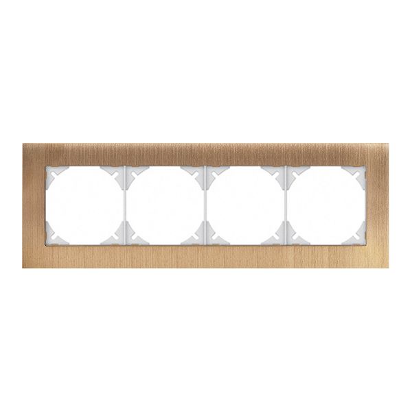 Abdeckrahmen EDIZIOdue prestige 1×4 messing champagne