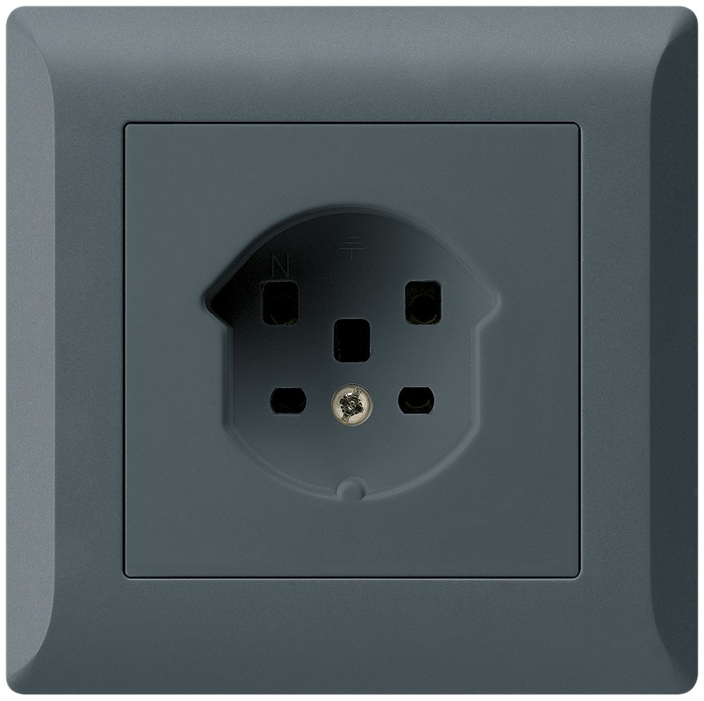 UP-Steckdose HA kallysto.line Typ 25 mit Steckklemmen anthrazit
