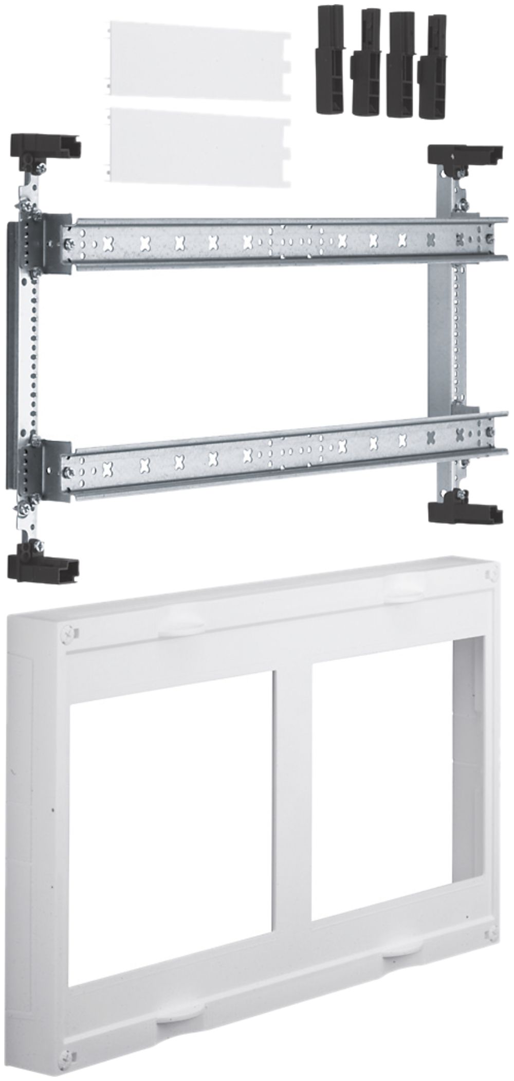 Kit Hager univers N 300×500mm per 4 sezionatori DIN00/8 DIN000 su guide DIN