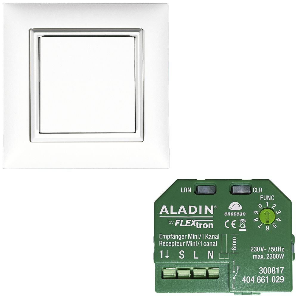 RF-Installationsset 2 ALADIN Mini, 1×Taster + 1×Schaltaktor
