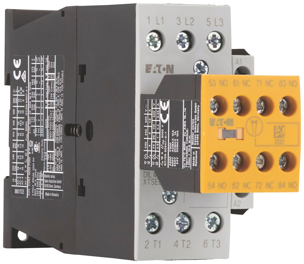 Leistungsschütz Eaton DILMS17-23 24V DC 3NO 40A 17A 7.5kW 4.5kW 24…690V