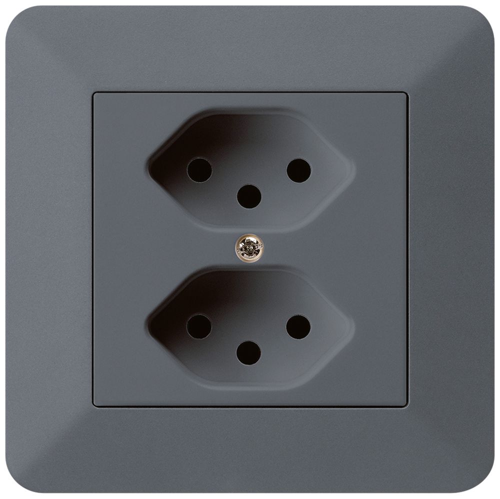 UP-Steckdose kallysto.trend 2×T13 anthrazit