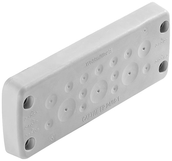Plaque passe-câbles WM CABTITE EP 24/16-1 149.6×58×29.2mm TPE gris