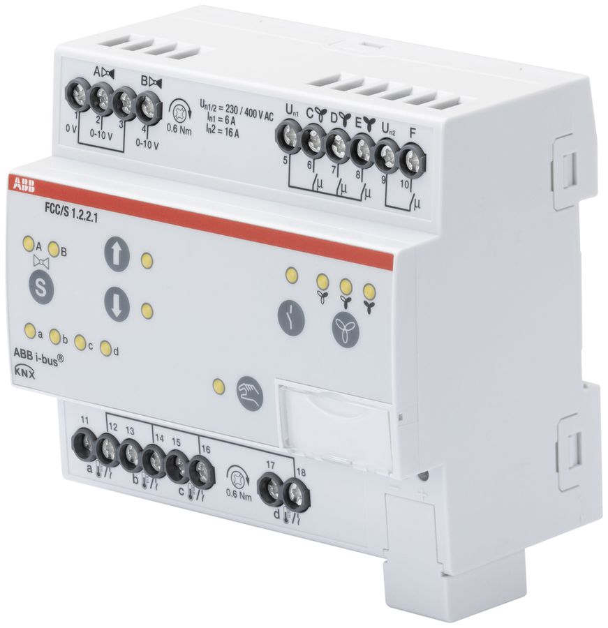 Controllore ventilconvettore AMD ABB FCC/S 1.2.2.1 KNX, 2/4 tubi, comandabile