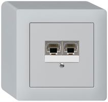 Scatola AP kallysto 2×RJ45s separato grigio chiaro