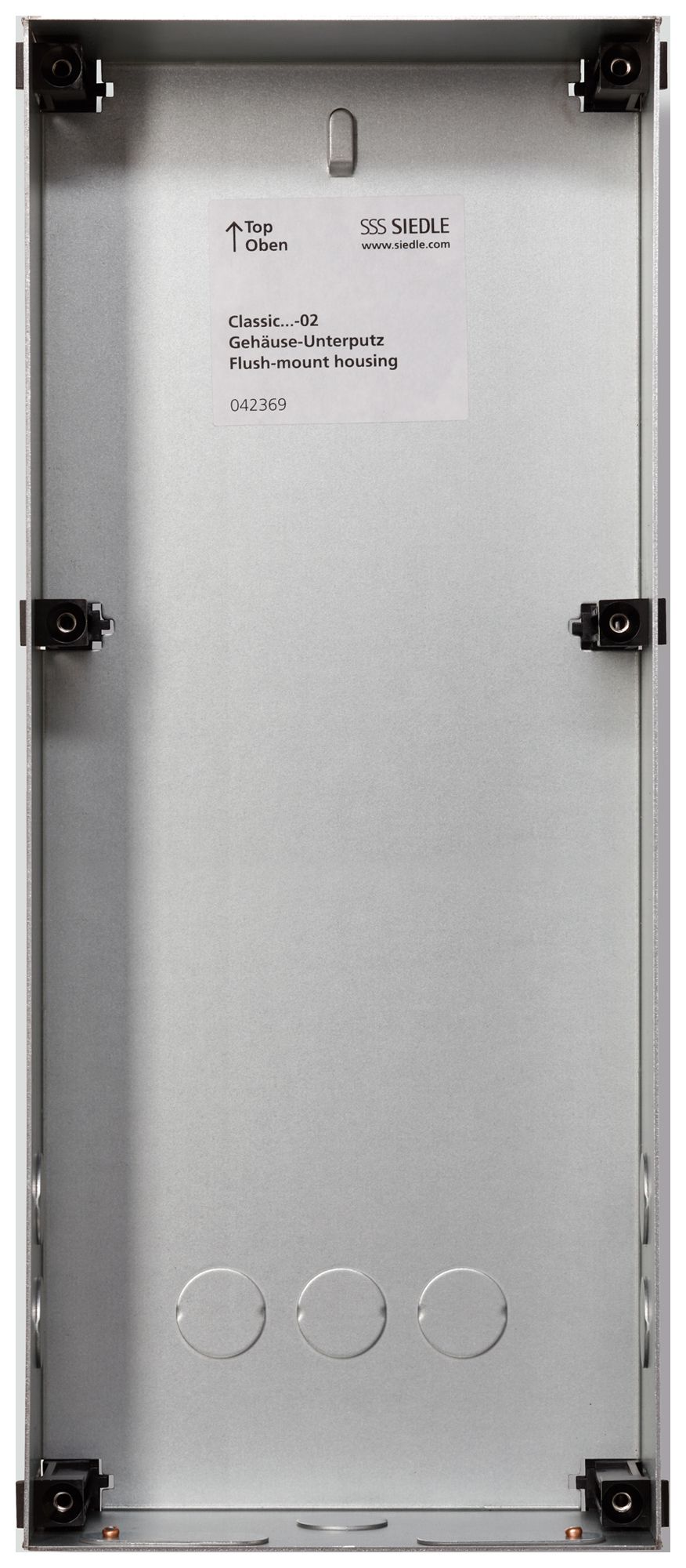 EB-Gehäuse Siedle Classic 1× 154×362×65mm silber